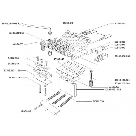 SCHALLER Accessoires Vibrato Pièce de blocage pour cordes