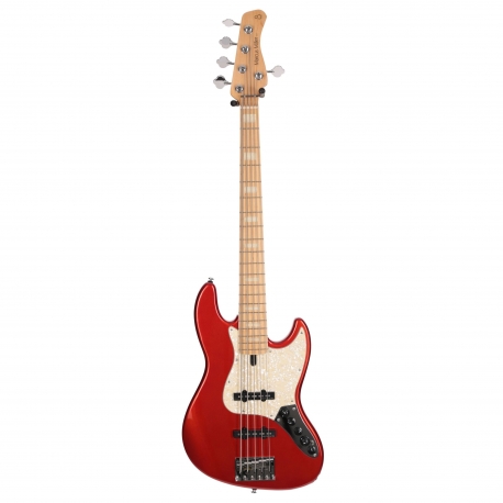 Marcus Miller V7 Swamp Ash-5 BMR MN Bright Metallic Red 