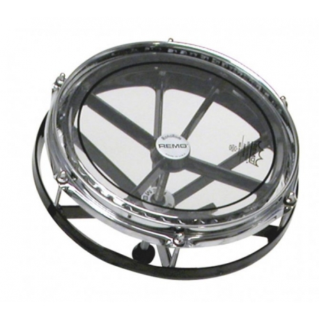 REMO 12" BLACK ROTOTOM W/PINSTRIPE