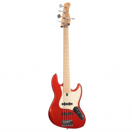 Marcus Miller V7 Swamp Ash-5 FL BMR 2.0 Bright Metallic Red Fretless