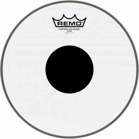 REMO 10" CS TRANSPARENTE+ROND NOIR