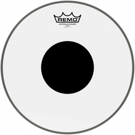 REMO 12" CS TRANSPARENTE+ROND NOIR