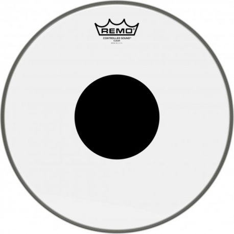 REMO 13" CS TRANSPARENTE+ROND NOIR