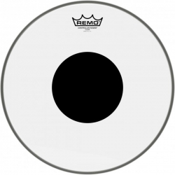 REMO 14" CS TRANSPARENTE+ROND NOIR