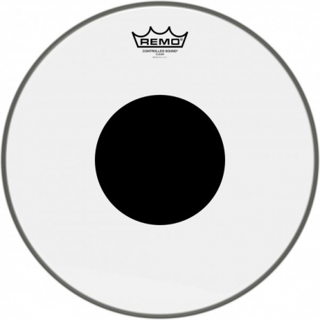 REMO 14" CS TRANSPARENTE+ROND NOIR