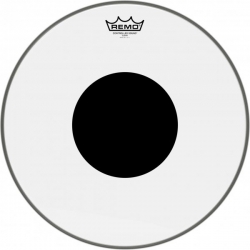 REMO 16" CS TRANSPARENTE+ROND NOIR