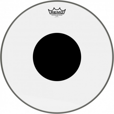 REMO 16" CS TRANSPARENTE+ROND NOIR