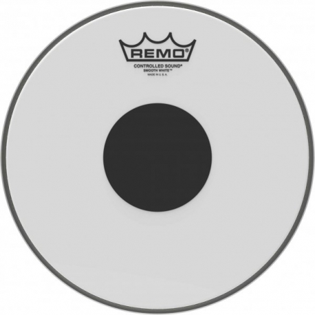 REMO 10" CS BLANC LISSE+ROND NOIR