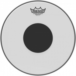 REMO 12" CS BLANC LISSE+ROND NOIR