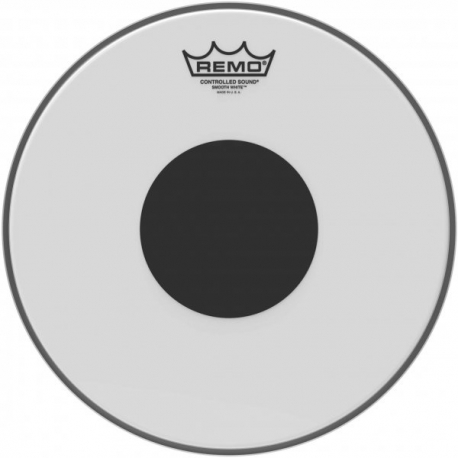 REMO 12" CS BLANC LISSE+ROND NOIR