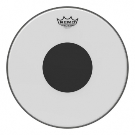 REMO 14" CS BLANC LISSE+ROND NOIR