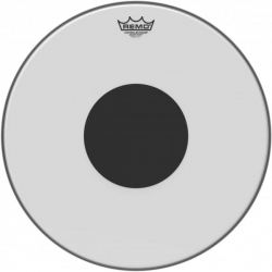 REMO 18" CS BLANC LISSE+ROND NOIR