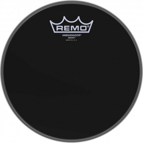 REMO 08" EBONY AMBASSADOR