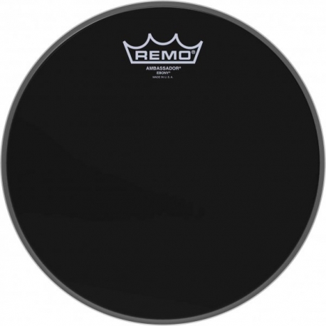 REMO 10" EBONY AMBASSADOR