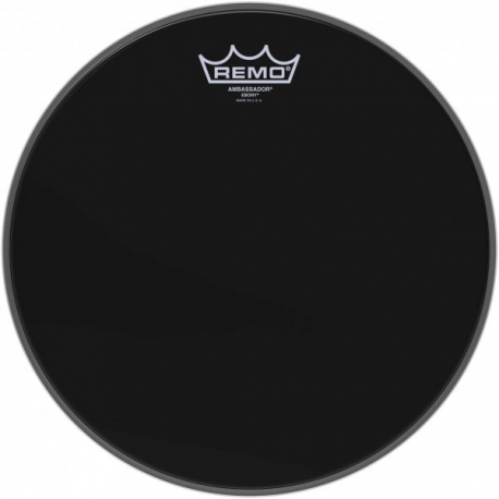 REMO 12" EBONY AMBASSADOR
