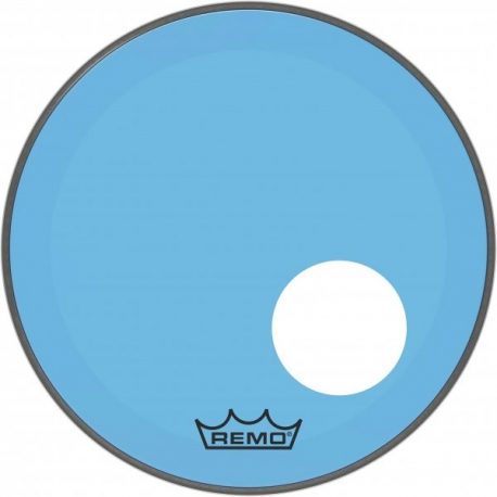 REMO 18" P3 COLORTONE W/HOLE BLUE
