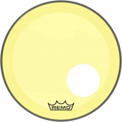REMO 18" P3 COLORTONE W/HOLE YELLOW