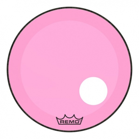 REMO 22" P3 COLORTONE W/HOLE PINK