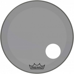 REMO 24" P3 COLORTONE W/HOLE SMOKE
