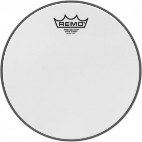 REMO 10" WHITE SUEDE AMBASSADOR