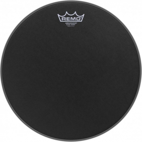 REMO 13" BLACK SUEDE AMBASSADOR