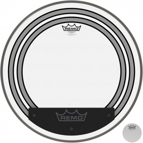 REMO 18" POWERSONIC TRANSPARENT
