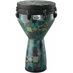 REMO 14" DJEMBE GREEN KINTEKLOTH