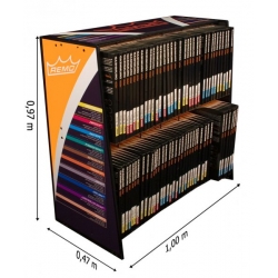 REMO DISPLAY RACK,WIRE,BLACK W/GRAP