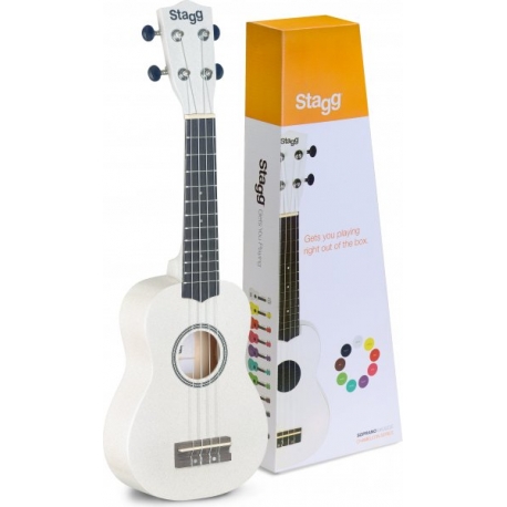 STAGG UKULELE SOPRANO BLANC+HOUSSE