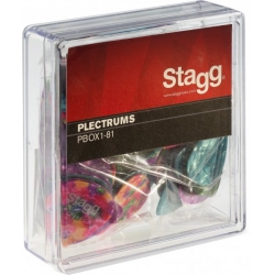 STAGG BOITE PLECTRES 100PCS, 0.81 MM