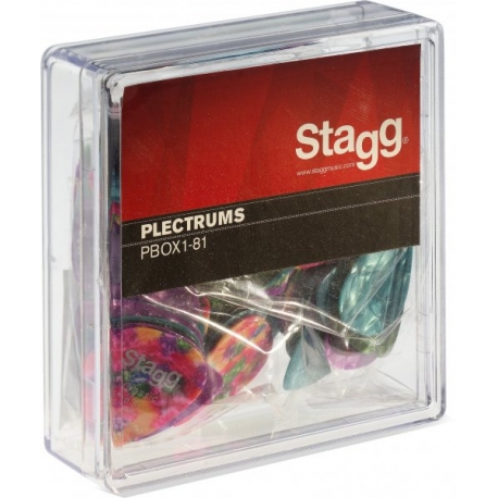STAGG BOITE PLECTRES 100PCS, 0.81 MM