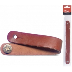 STAGG ADAPTATEUR SANGLE CUIR MARRON