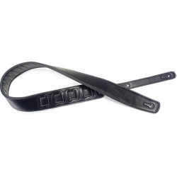 STAGG SANGLE SIMILICUIR REMBR-NOIR