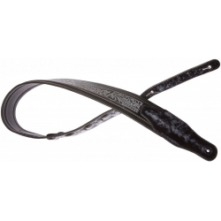 STAGG SANGLE SIMILI CUIR FEUILL NOIR