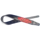 STAGG SANGLE PAISLEY SIMILCUIR ROUGE