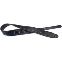 STAGG SANGLE SIMILICUIR REMBR-NOIR