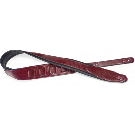 STAGG SANGLE SIMILICUIR REMBR-ROUGE