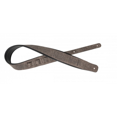 STAGG SANGLE CUIR BRUT REMB MARRON