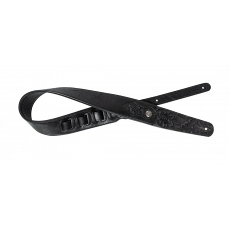 STAGG SANGLE SIMI CUIR GRAVE NOIR