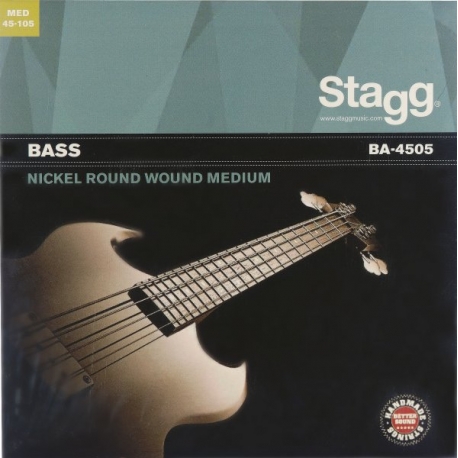 STAGG JEU BASSE 4-CRD/NI RND WD/MED
