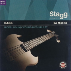 STAGG JEU BASSE 5-CRD/NI RND WD/MED