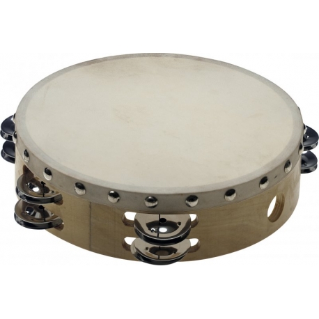 STAGG 8" TAMB.PEAU FIXE,BOIS,2-RG