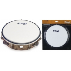 STAGG 8"TAMBOURIN 1RG CYMB/PLST BOIS