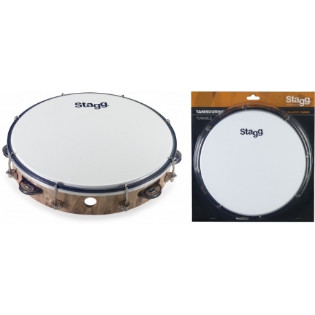STAGG 10"TAMBOURIN 1RG CYM/PLST BOIS