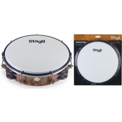 STAGG 8"TAMBOURIN 2RG CYMB/PLST BOIS