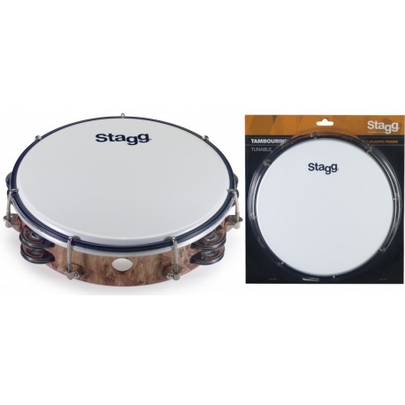 STAGG 8"TAMBOURIN 2RG CYMB/PLST BOIS