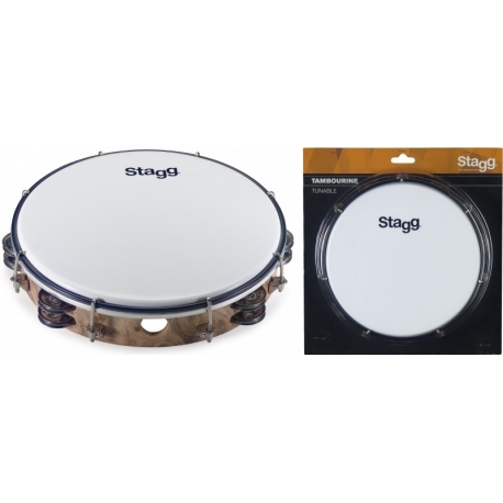STAGG 10"TAMBOURIN 2RG CYM/PLST BOIS