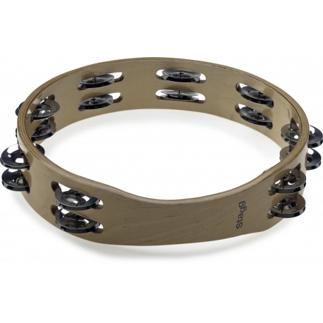 STAGG 10" TAMBOURIN SS PEAU,BOIS,2RG