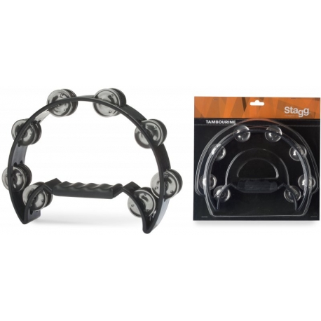 STAGG TAMBOURIN 1/2 LUNE 16 CYM,NOIR