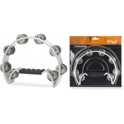 STAGG TAMBOURIN 1/2 LUNE 16 CYM,BLAN